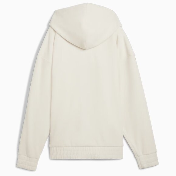 Puma ESS ELEVATED Full-Zip Off White Hoodie In Large - Picture 2 of 14